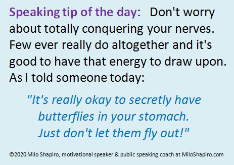 Speaking Tip of the Day – On nerves